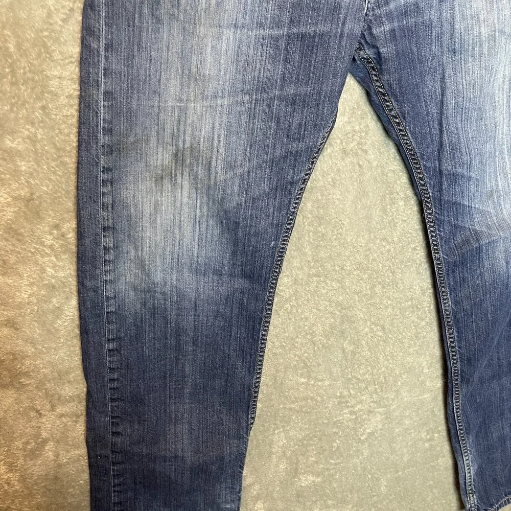 Levis 505 Mens Regular Straight Distressed Jean 36x34 Cotton Classic Casual Blue